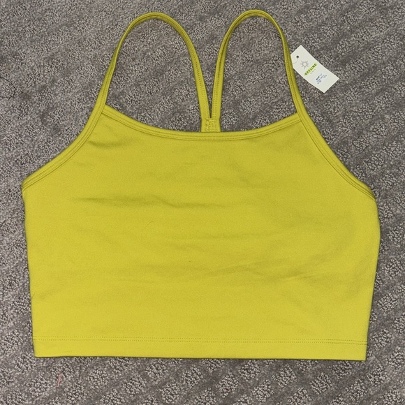 Offline By Aerie The Hugger Longline Racerback Sports Bra Green Rush Size Small - Picture 4 of 5